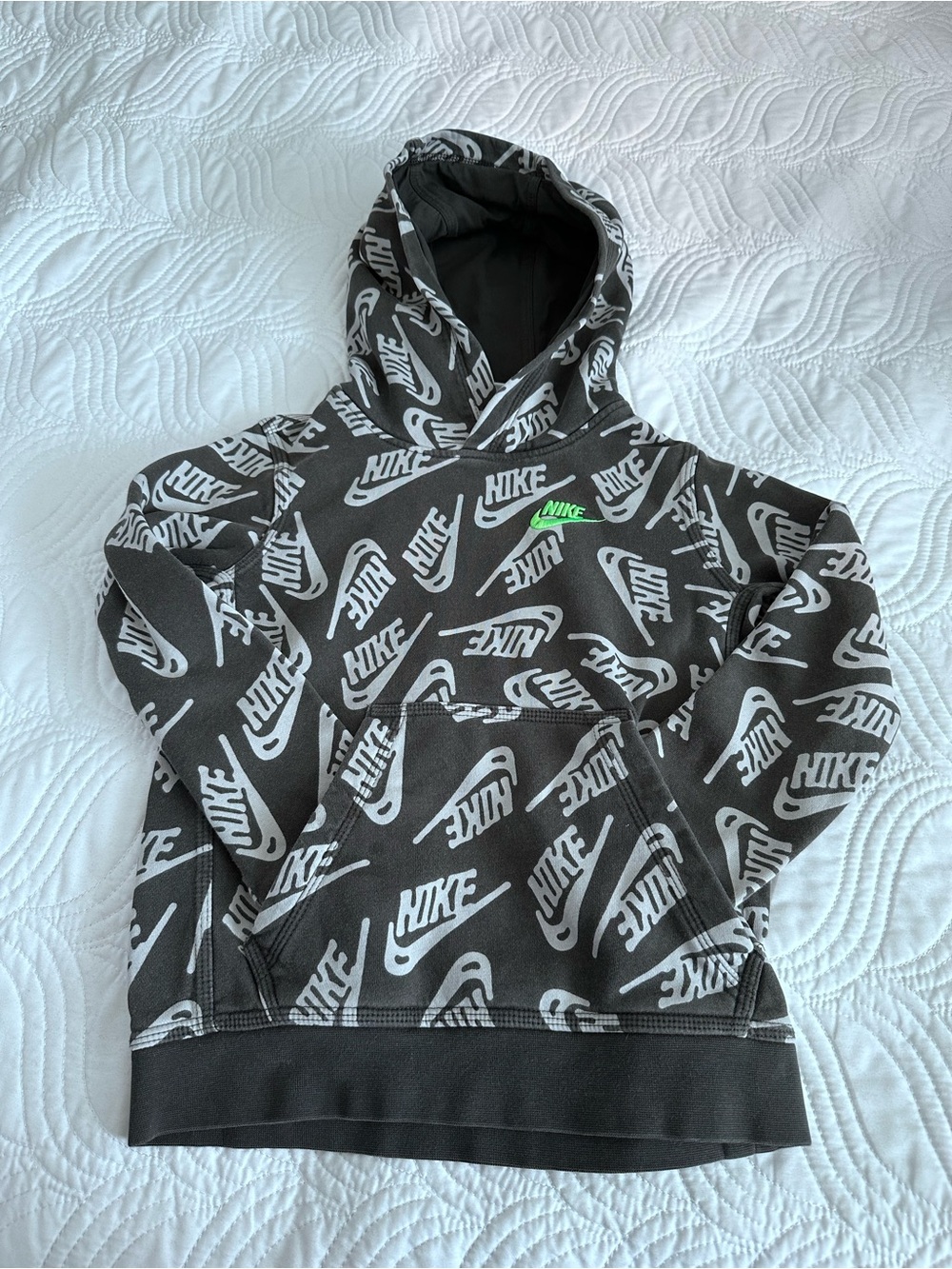 Nike Kids' Gray & White Logo Hoodie Sz. XS